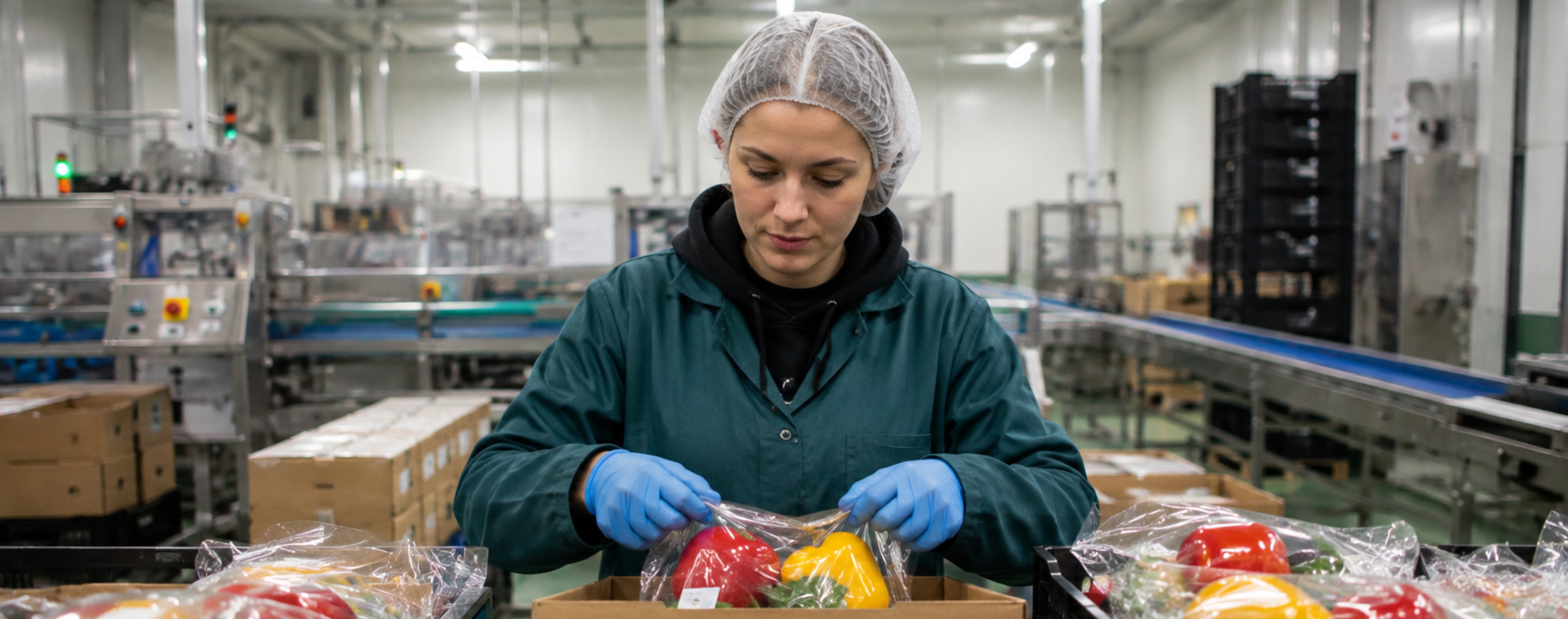 Packing vegetables & fruit
